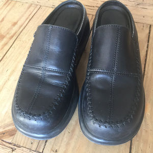 Dansko Black Leather Mule Slide-On Loafer 38